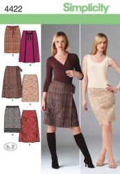 4422 SLIM-FLARE LO RISER SKIRTS,LACE OVERLY OR NOT PATTERN 8-16